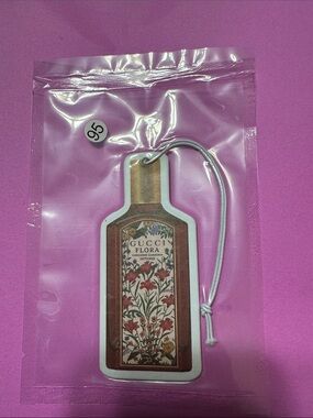 Gucci Floral Bottle Air Freshener - Red, White, Gold
